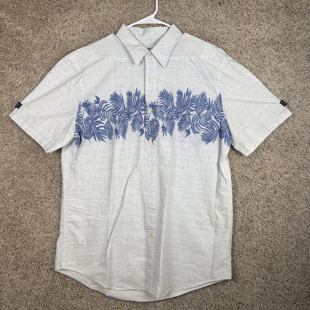 Saddlebred Short Sleeve Shirt Hawaiian Style Button Down Classic Fit, Medium
